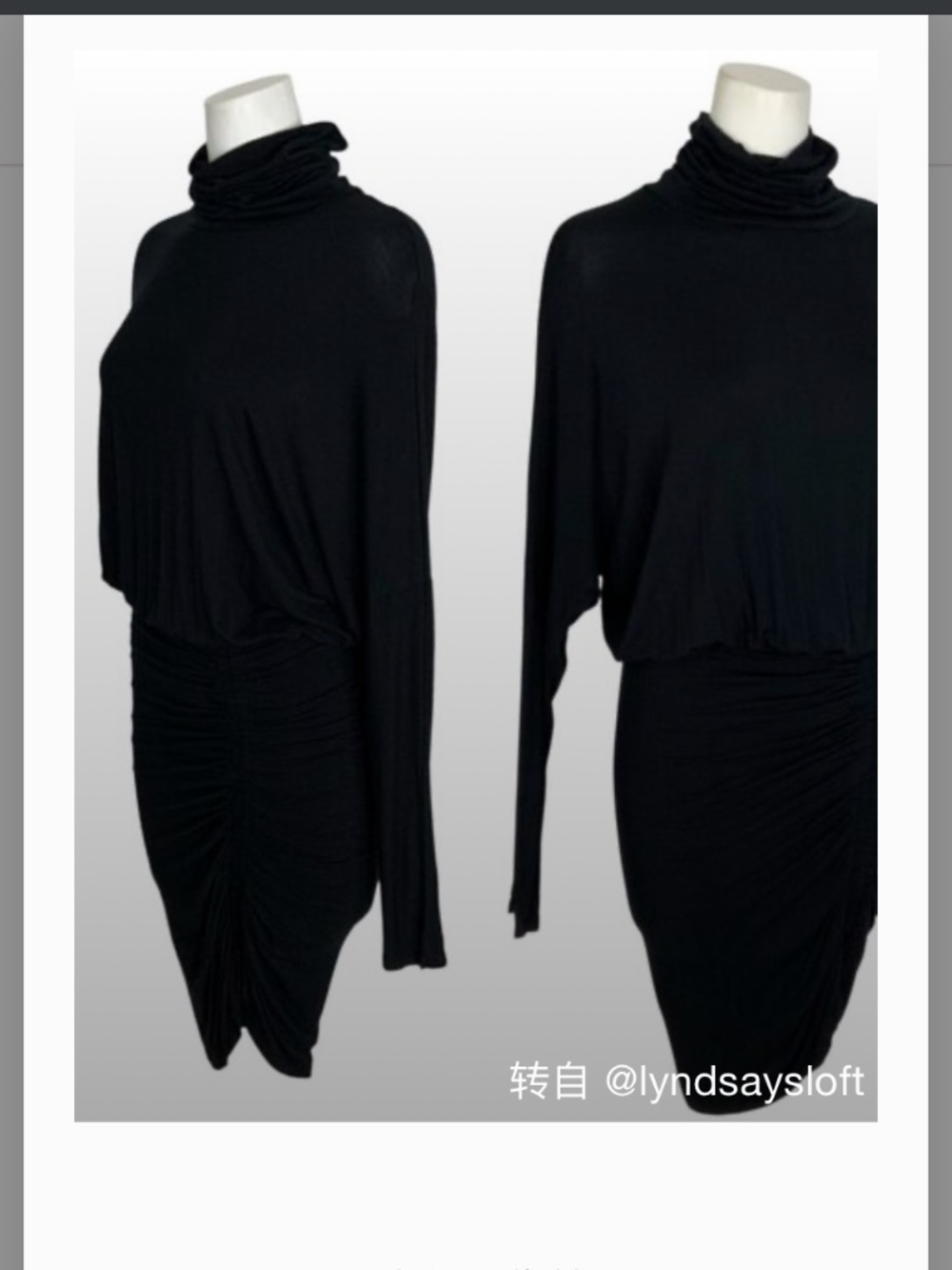 Veronica Beard Jeans Manda Dress M Black Turtleneck - Picture 9 of 9